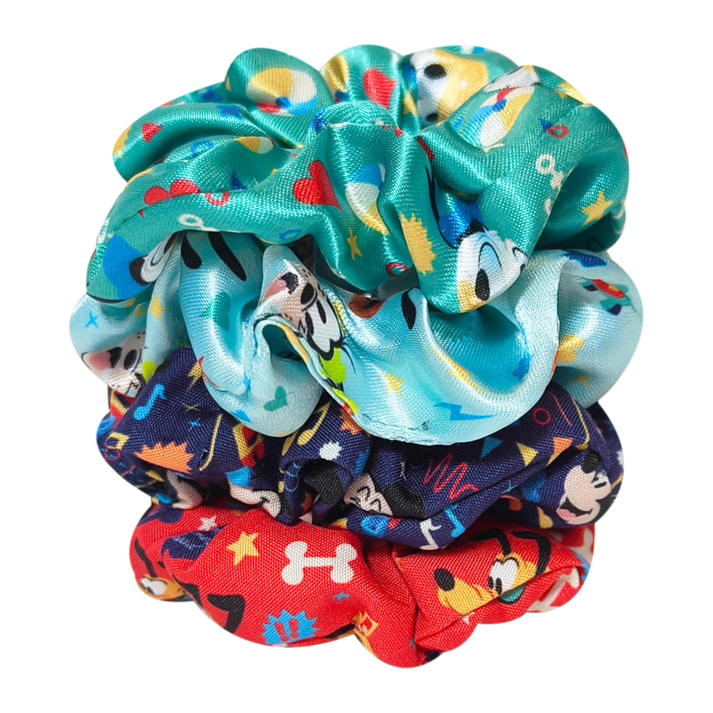 LUV HER Disney Mickey Scrunchies soft fabric designed to protect hair