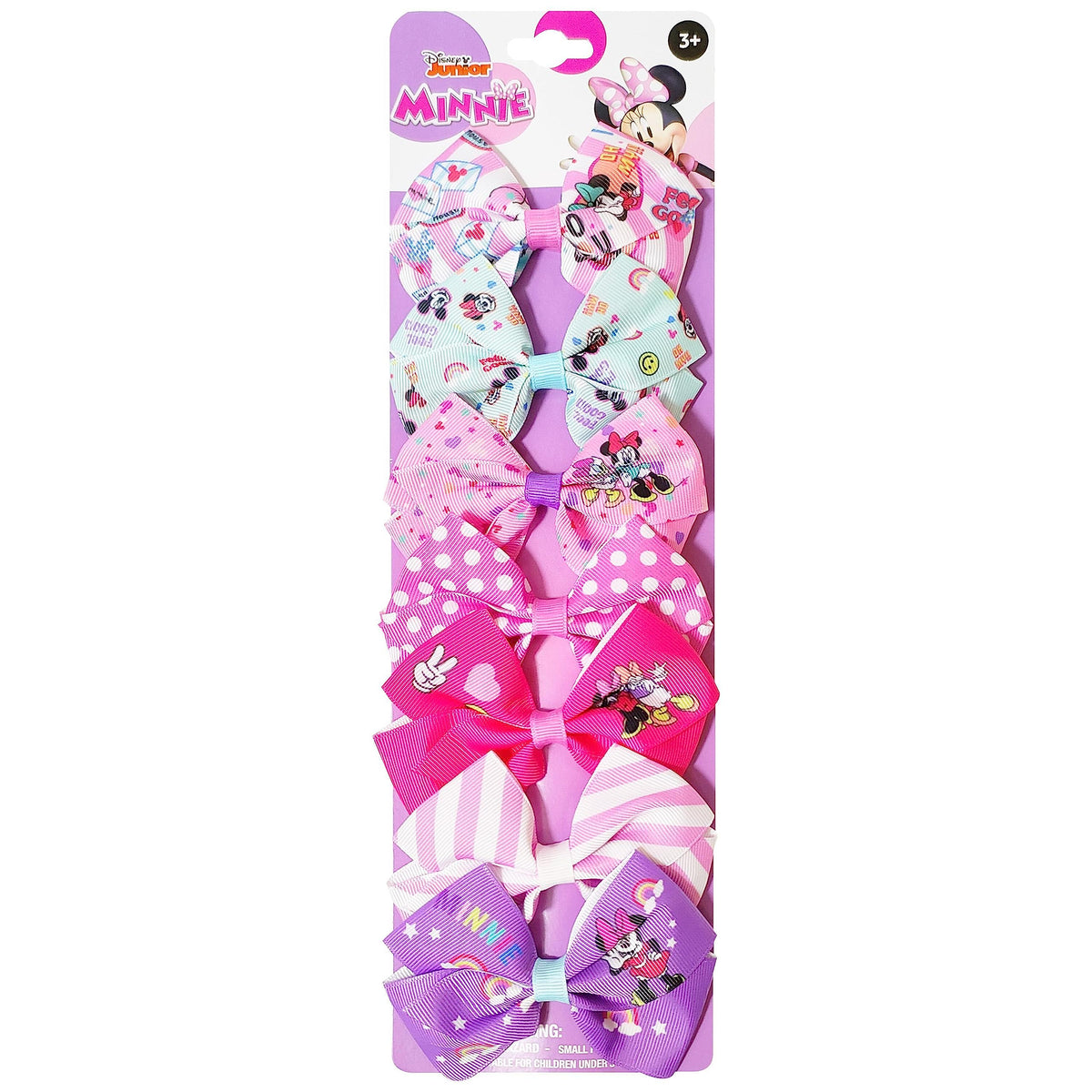 LUV HER Disney Minnie bows on card display offer vibrant colors for everyday outfits