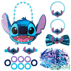 LUV HER Disney Stitch case with beaded handle for easy on-the-go organization.