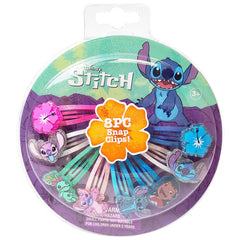 Luv Her Disney Stitch kids hair clips eight-pack in multi colors for playful, secure hairstyles.