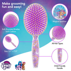 LUV HER hair brush with kid-friendly handle for easy, comfortable grooming