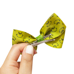 Luv Her Grinch bows closeup reveals bright colors and playful holiday detail.