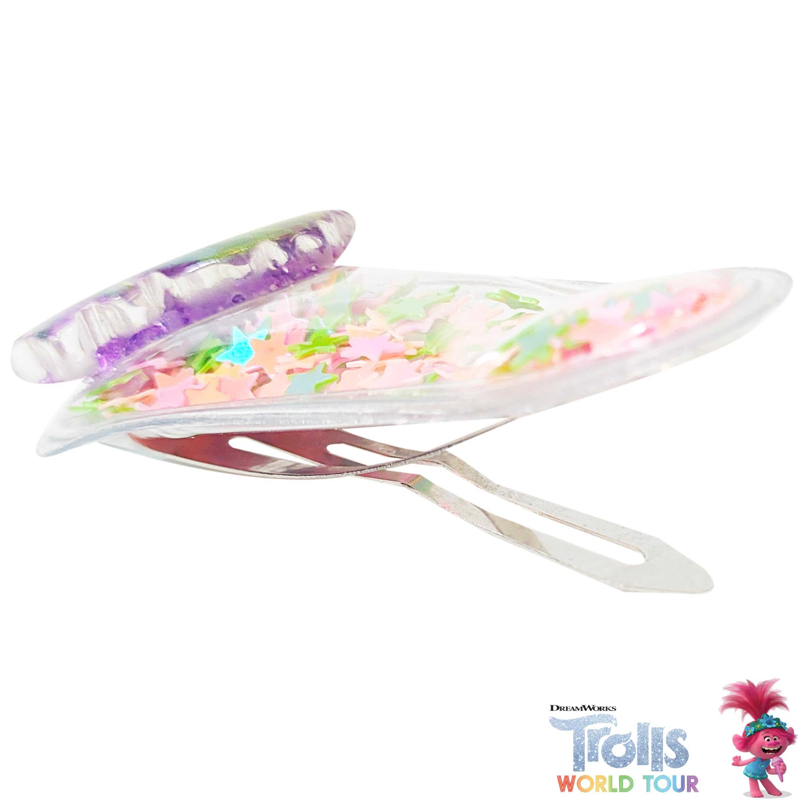 Luv Her confetti hair clips in multicolor hues ready for kids' dress-up.