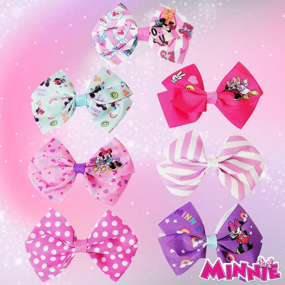 LUV HER multi-colored Minnie bows add cheerful color to everyday wear