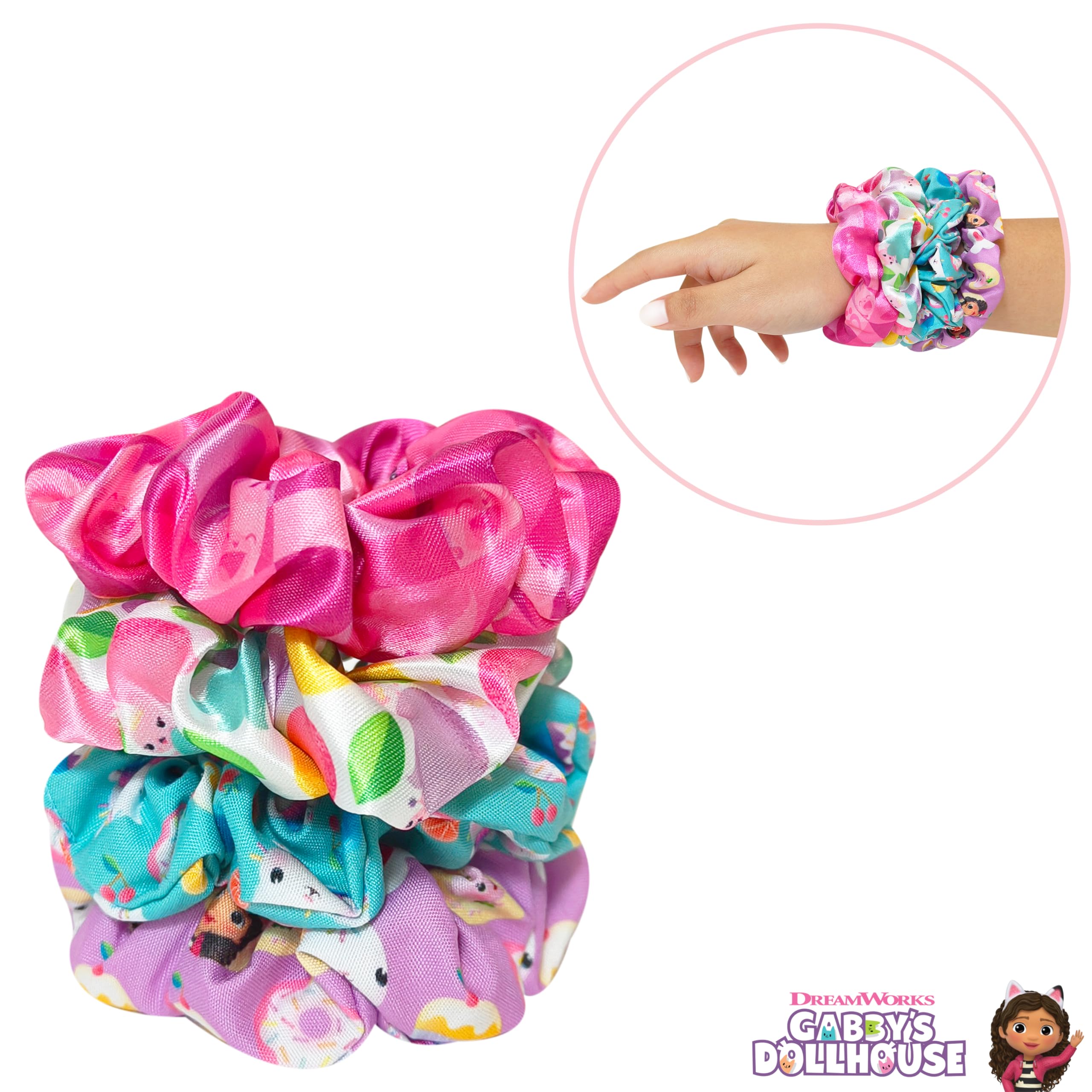 LUV HER non-toxic-safety scrunchies closeup for kid-friendly hair accessories