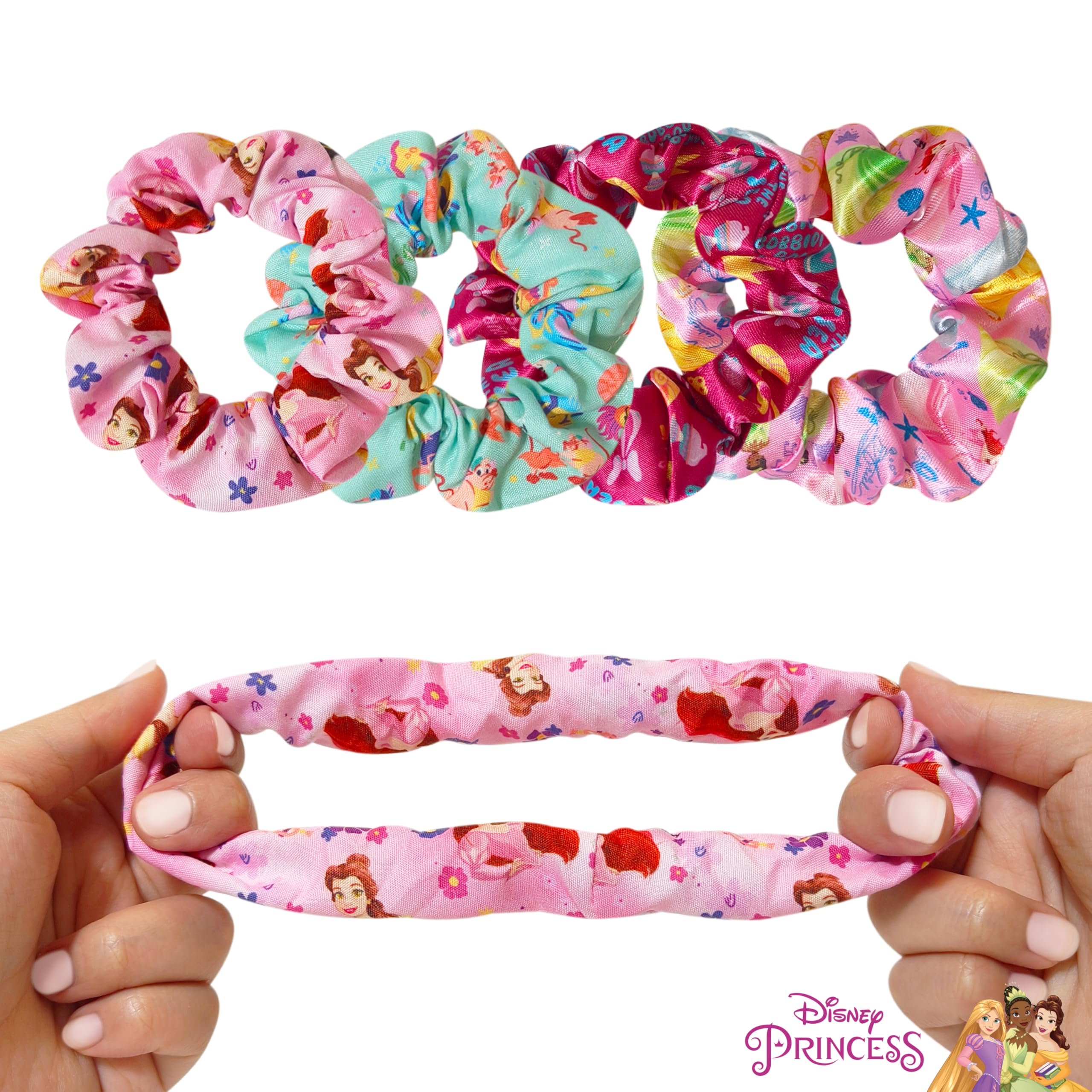 LUV HER scrunchie close-up with soft fabric highlights durable, long-lasting wear.