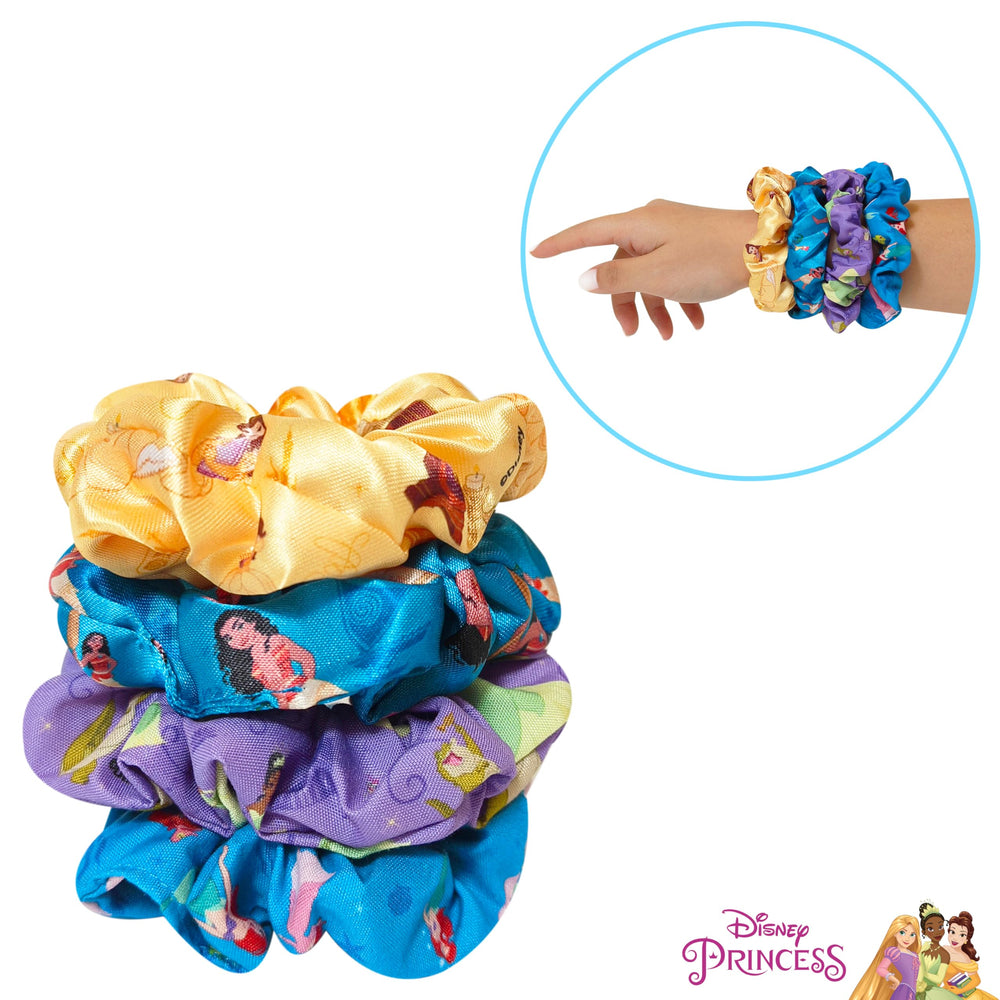 LUV HER soft fabric scrunchie close-up highlights gentle hold protecting hair.