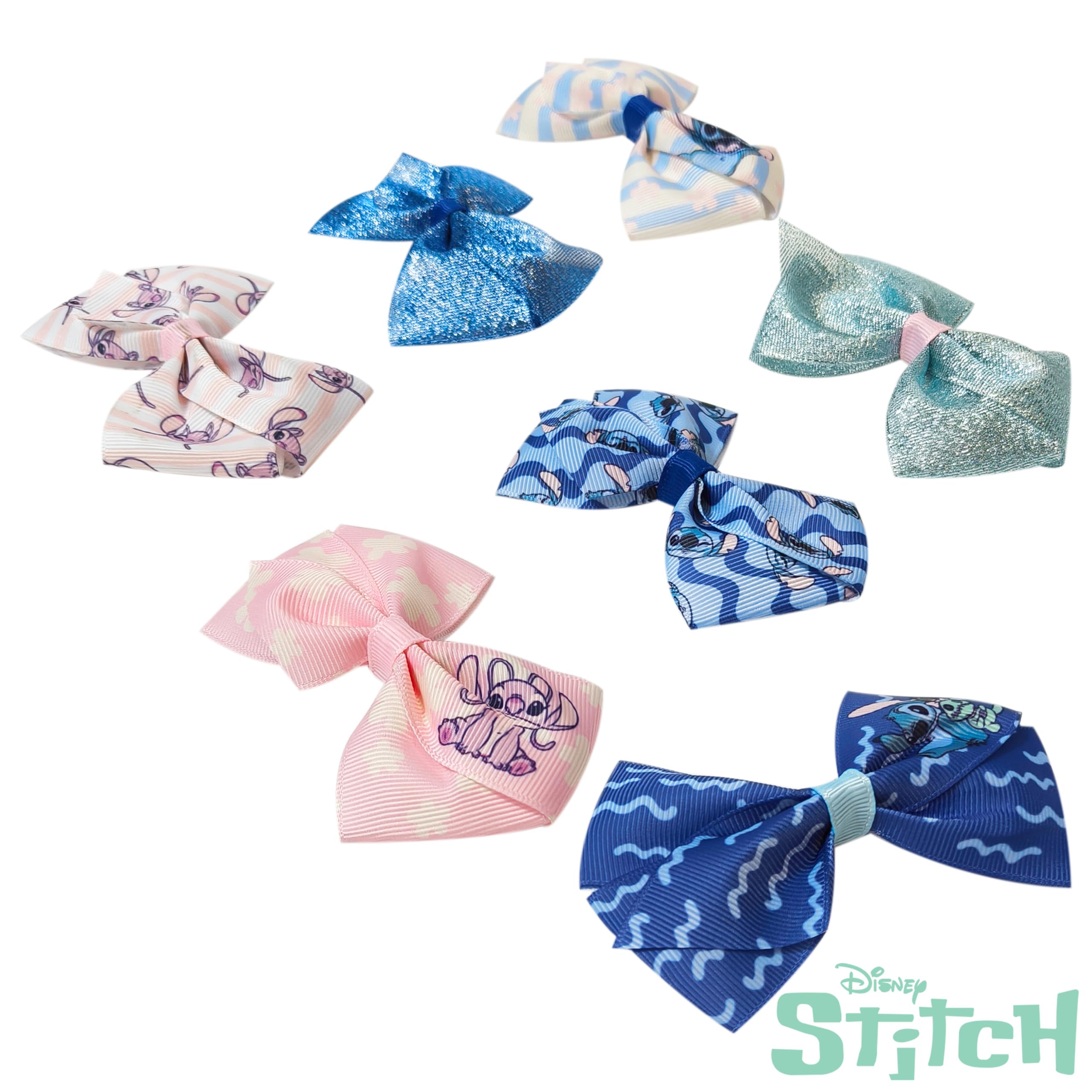 LUV HER Stitch bows product photo, ideal gift for Stitch-loving fans