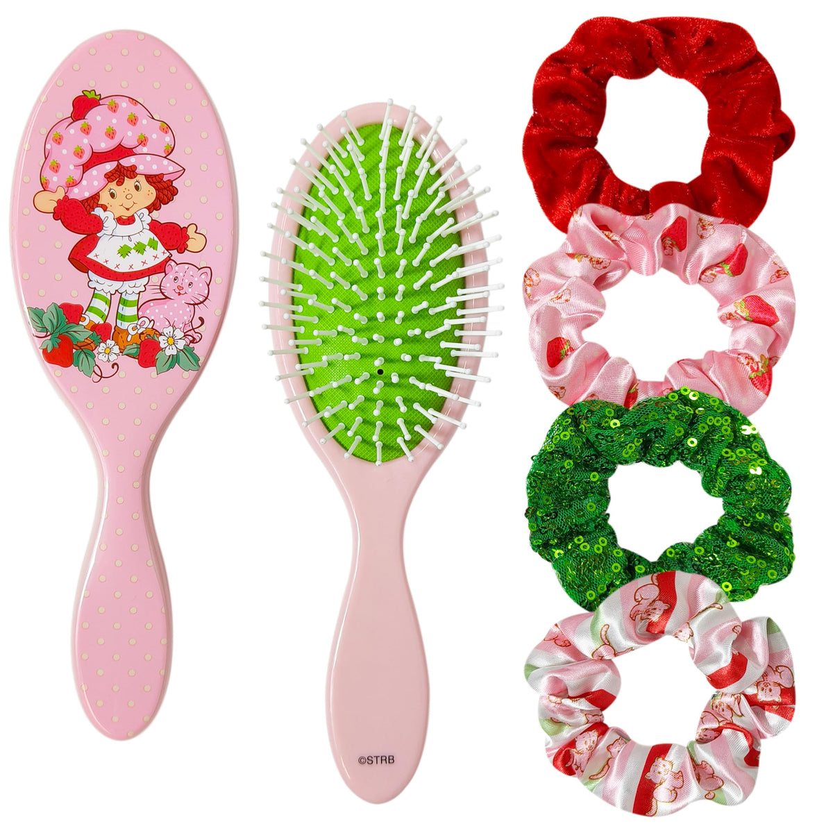 LUV HER Strawberry Shortcake hairbrush 9-inch for gentle detangling and comfortable grip.