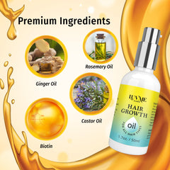 Luv Me Care Biotin Hair Growth Oil being applied to scalp for nourishment