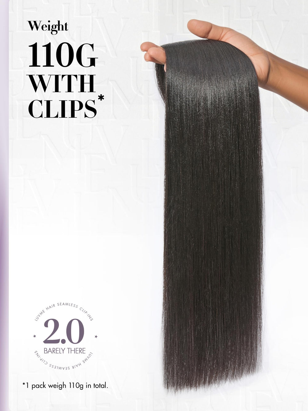 LUVME clip-ins with premium clips for easy application