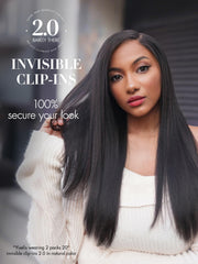 LUVME seamless-weft clip-ins demonstrate comfortable, invisible wear
