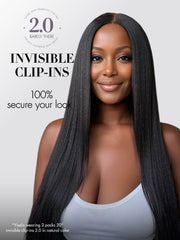 LUVME natural black hair extensions close-up weft for tangle-free blend