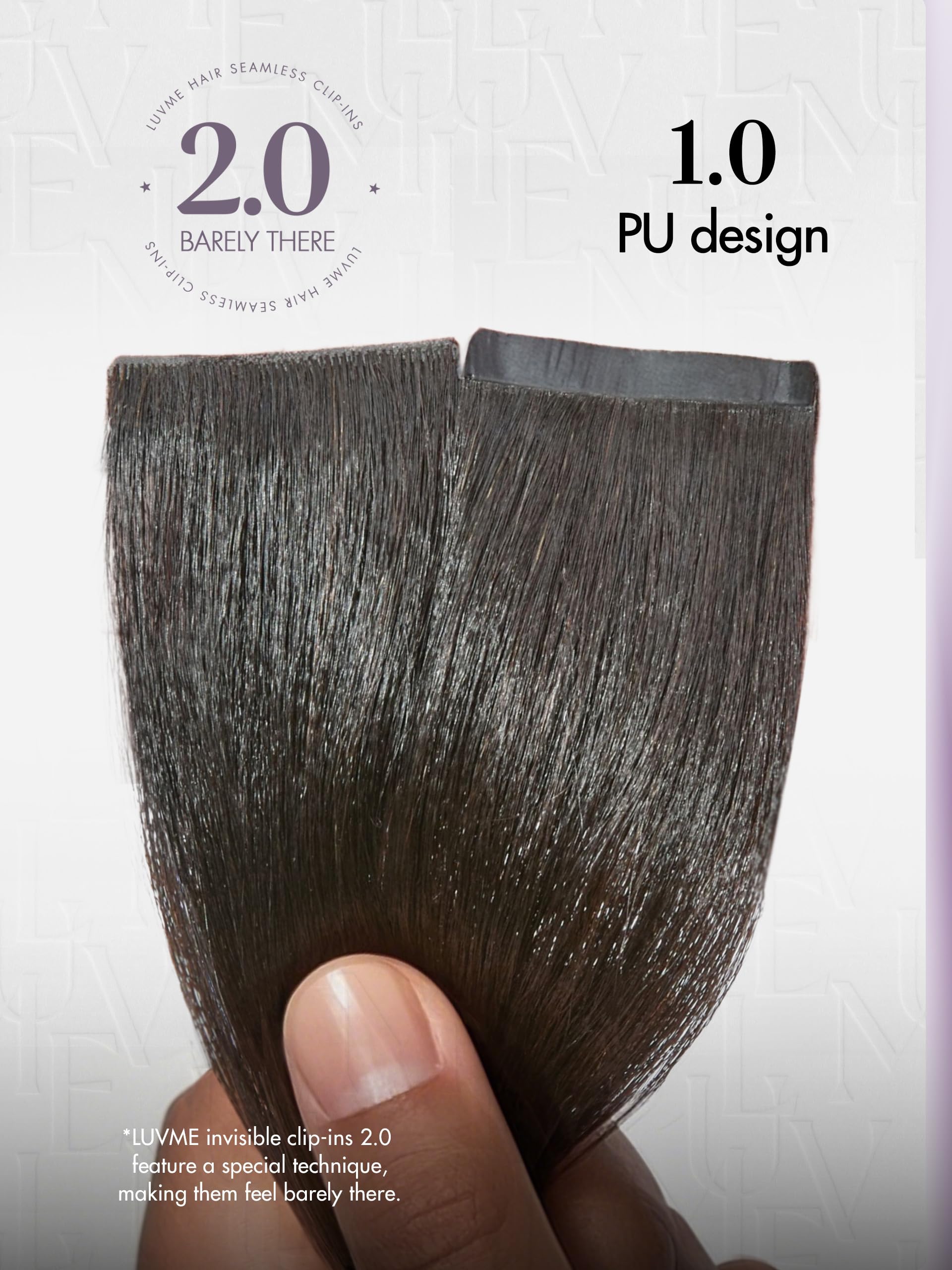 LUVME Yaki Straight clip-ins 18in showcase fuller length and natural texture