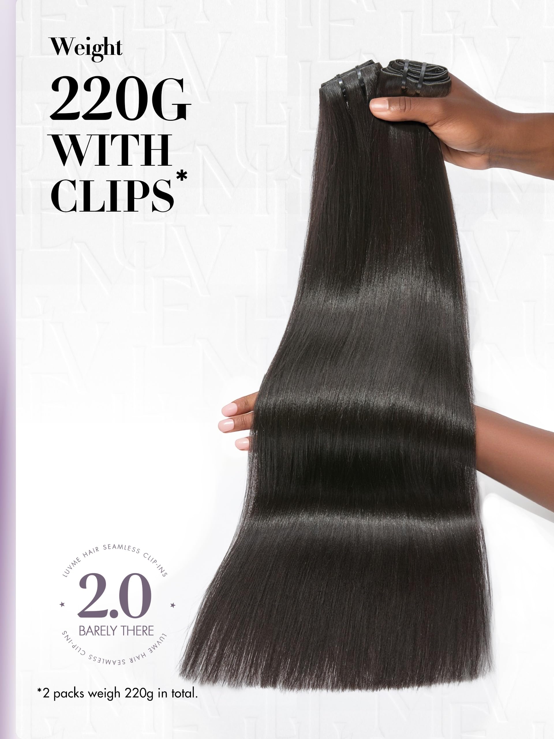 LUVME yaki straight clip-ins texture for versatile styling