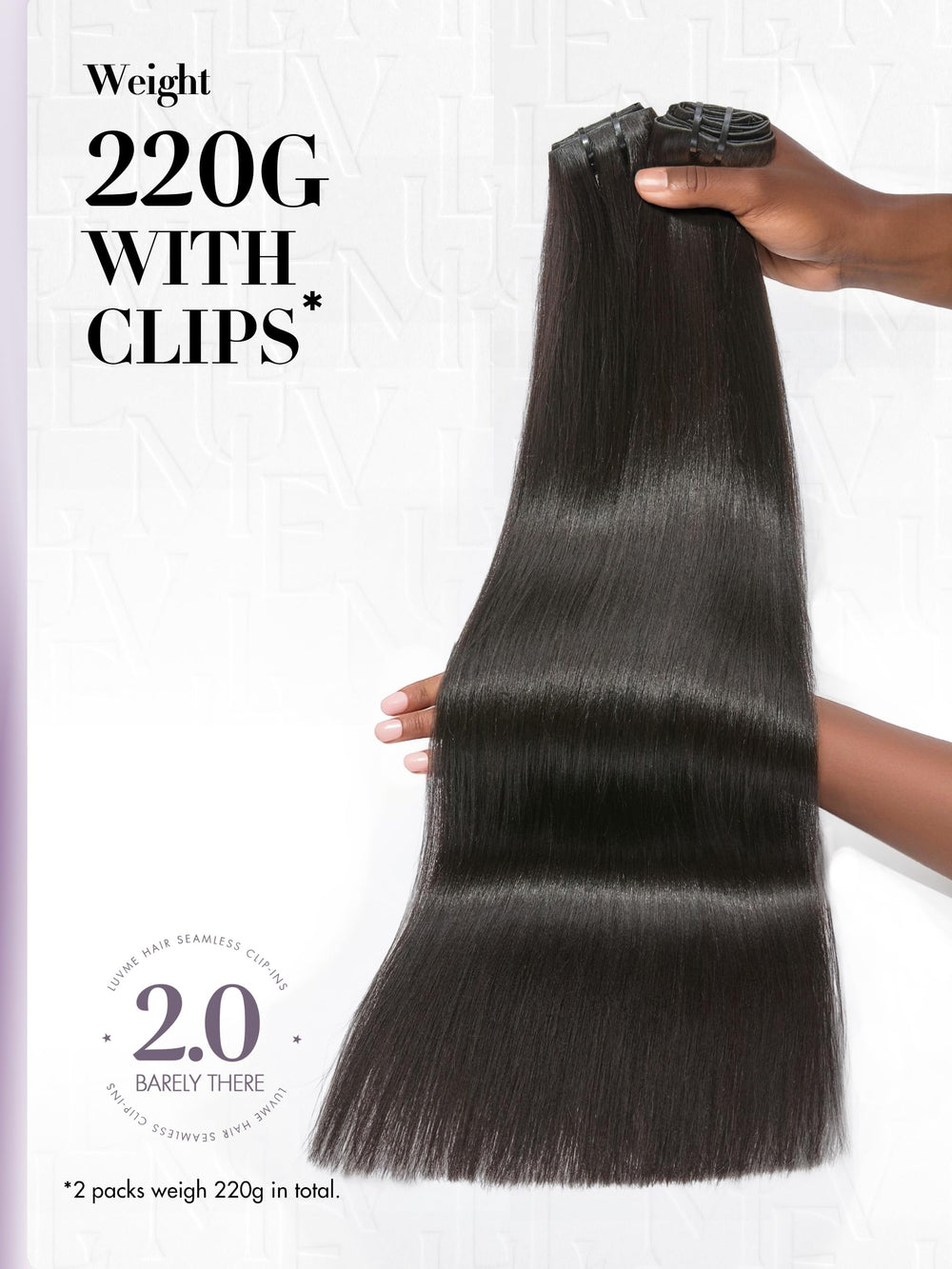LUVME yaki straight clip-ins texture for versatile styling