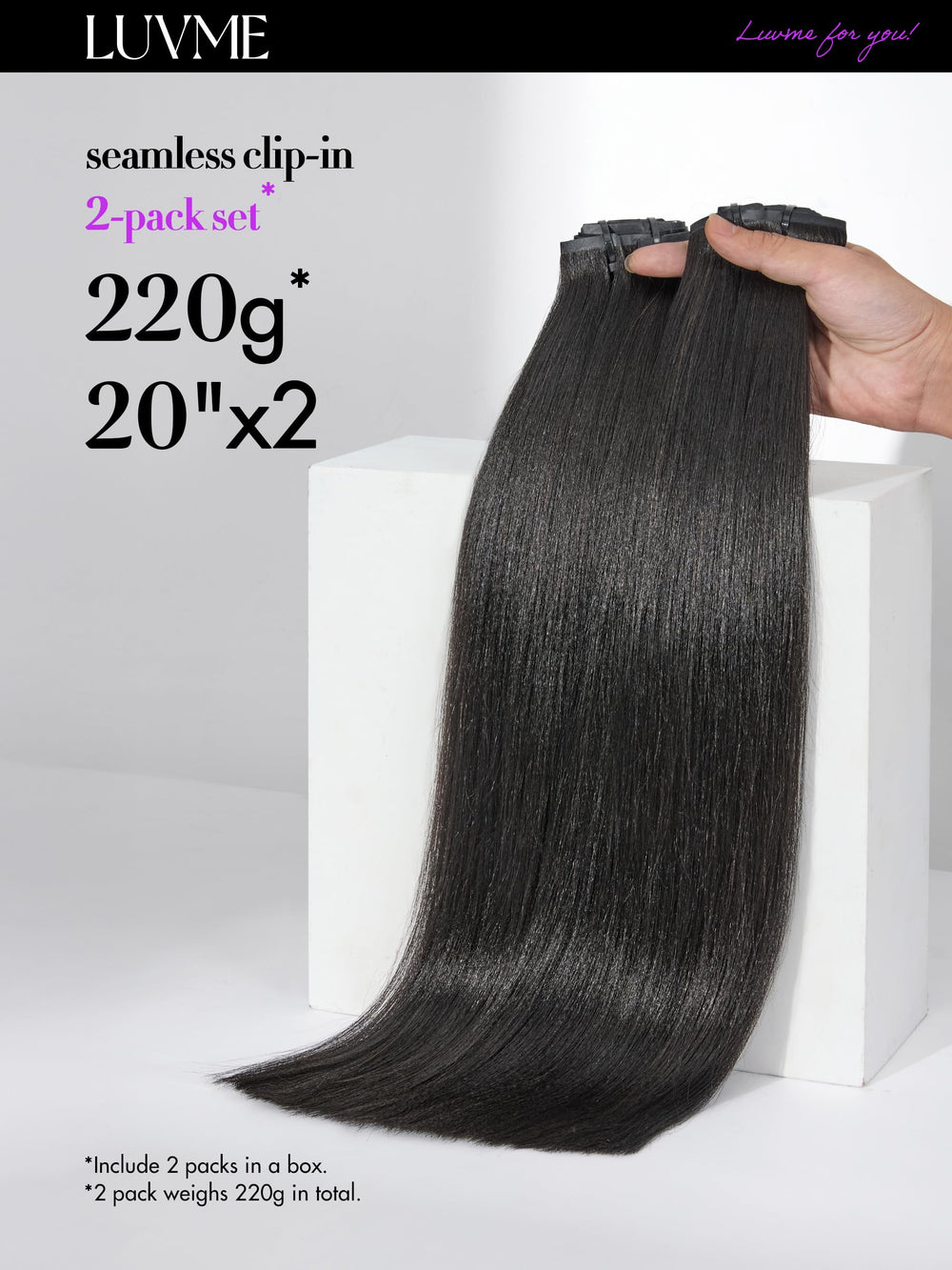LUVME two-pack 14-piece set adds instant volume and fullness.