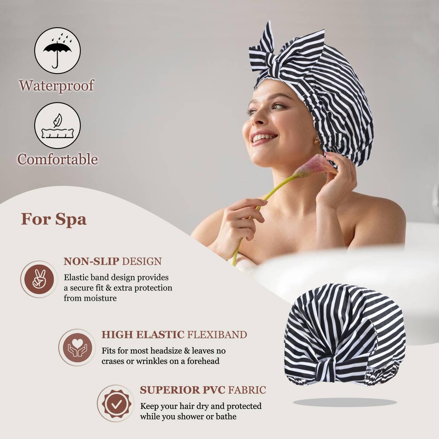 Luvruitaky bath-spa-use cap is great for travel, makeup removal, and facial routines.
