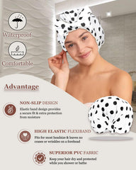Luvruitaky shower cap waterproof outer demonstrates durable exterior for reliable protection