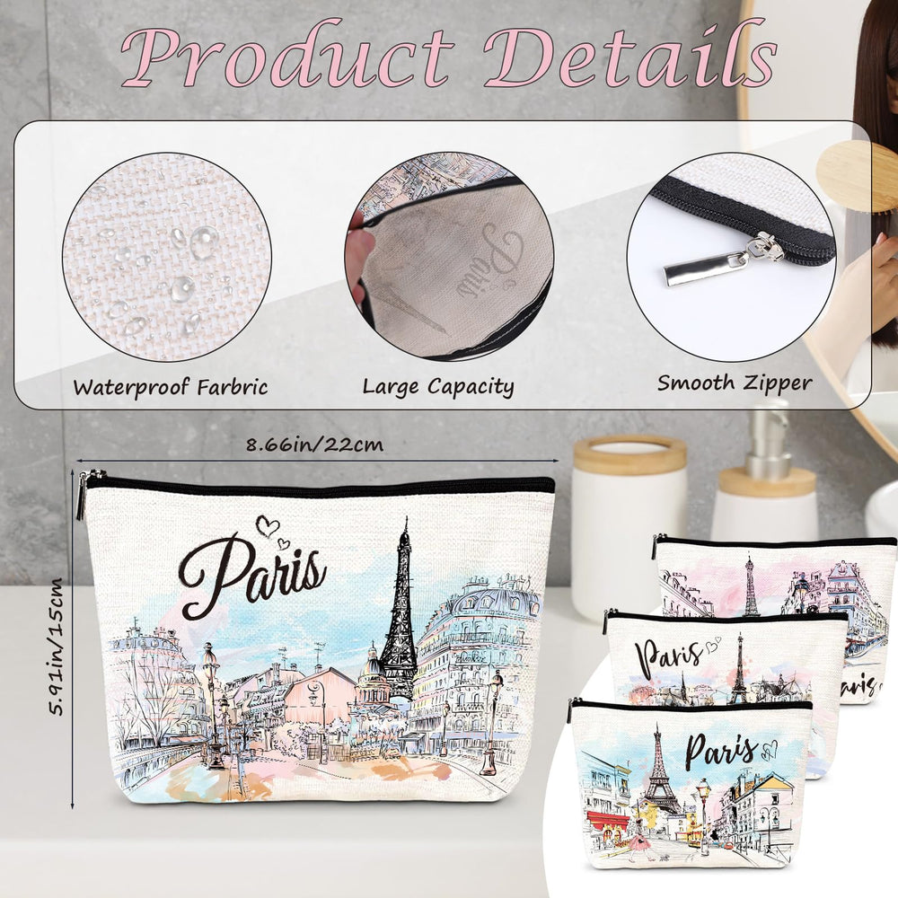 Luvsweets waterproof canvas pouch opened showing protected cosmetics and easy cleaning