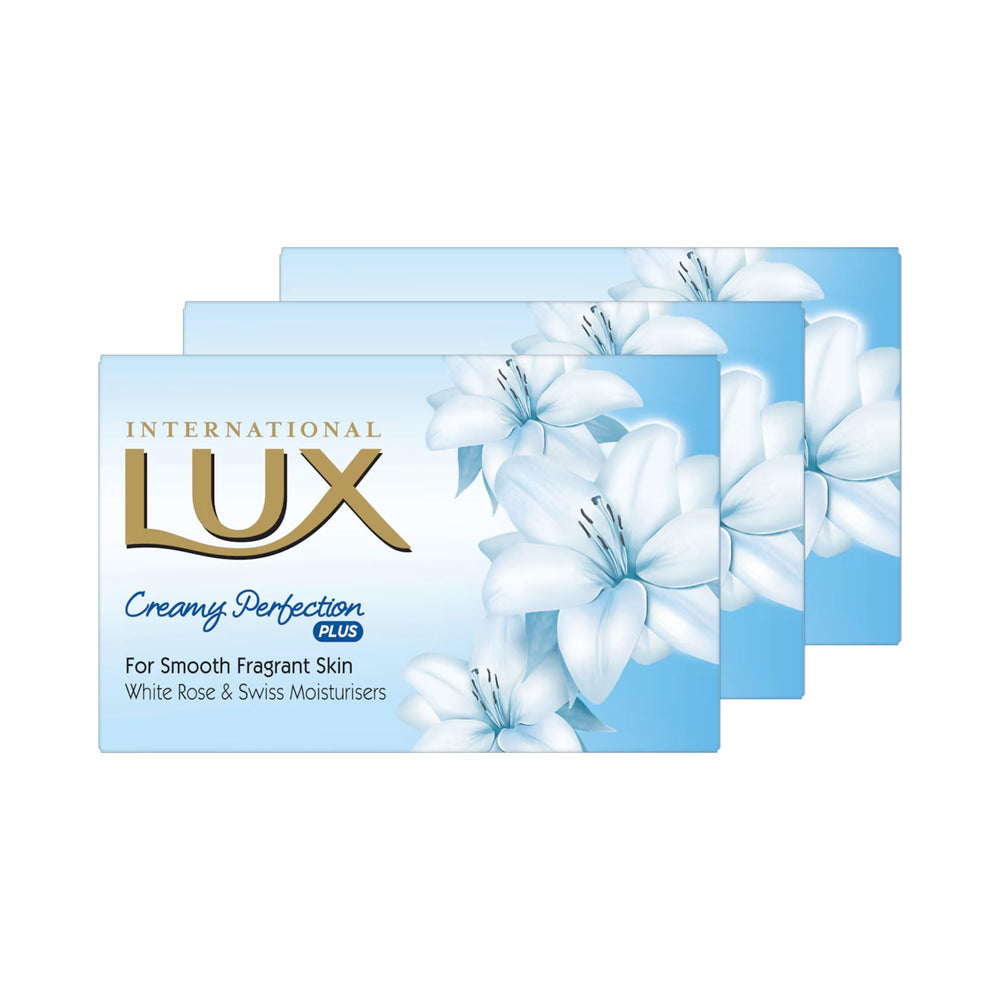 LUX International Creamy Perfection Soap pack-3-box for sharing or gifting.