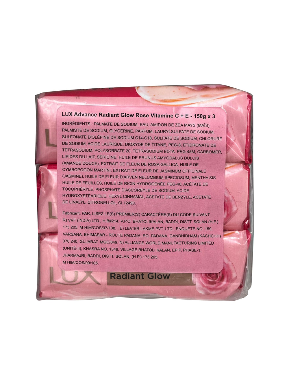 LUX Rose Water fragrance swatch highlighting refreshing floral notes.