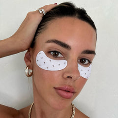 Lux Unfiltered caffeine-infused eye patch helps calm and reduce puffiness.