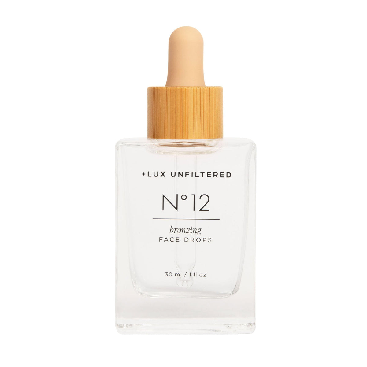 Lux Unfiltered N°12 bottle for fragrance-free face tan