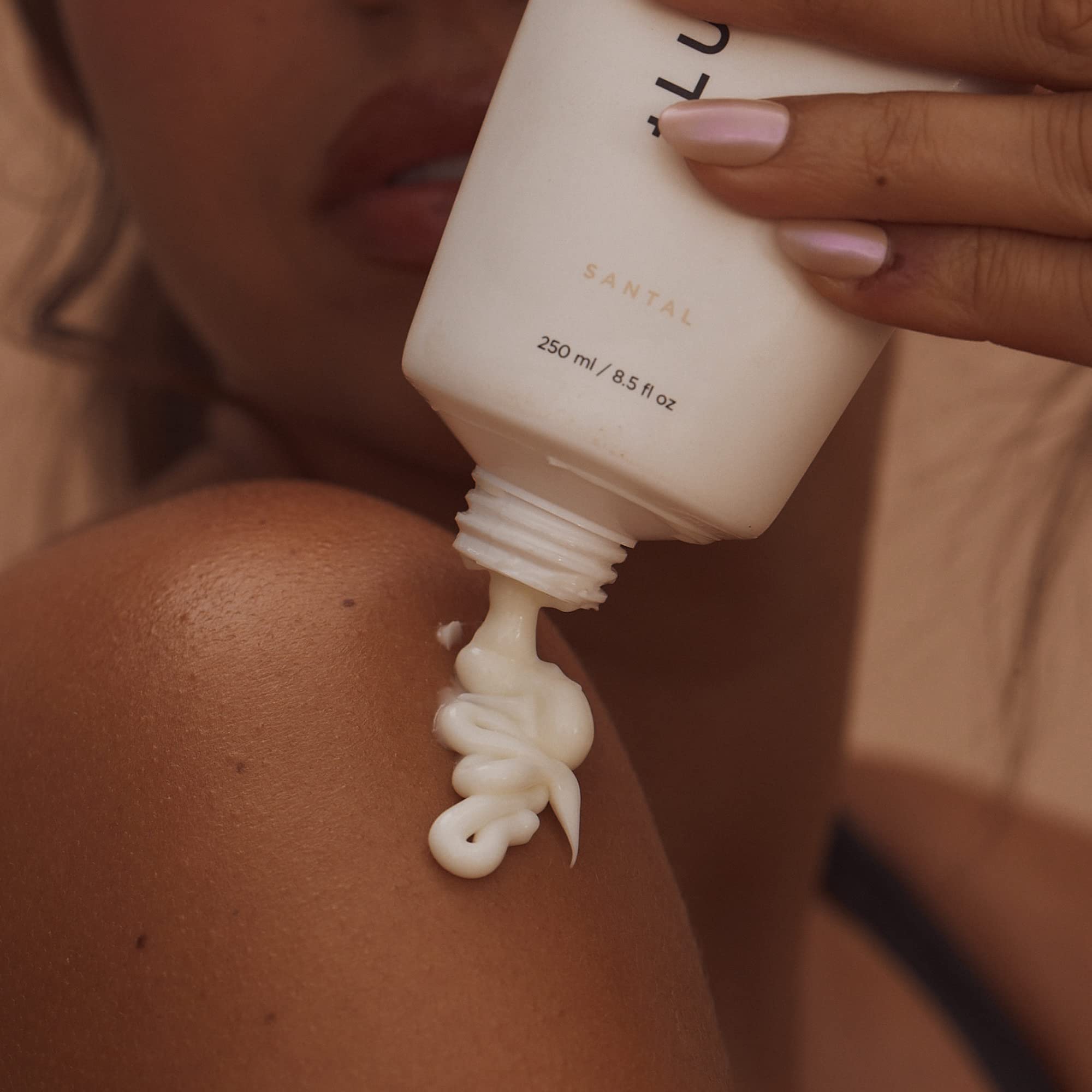 Lux Unfiltered N°14 applied before self-tanning to blend color.