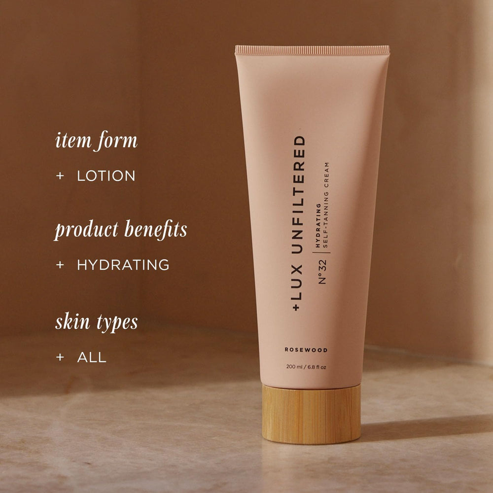 Lux Unfiltered N 32 hydrating formula close-up with shea butter and squalane