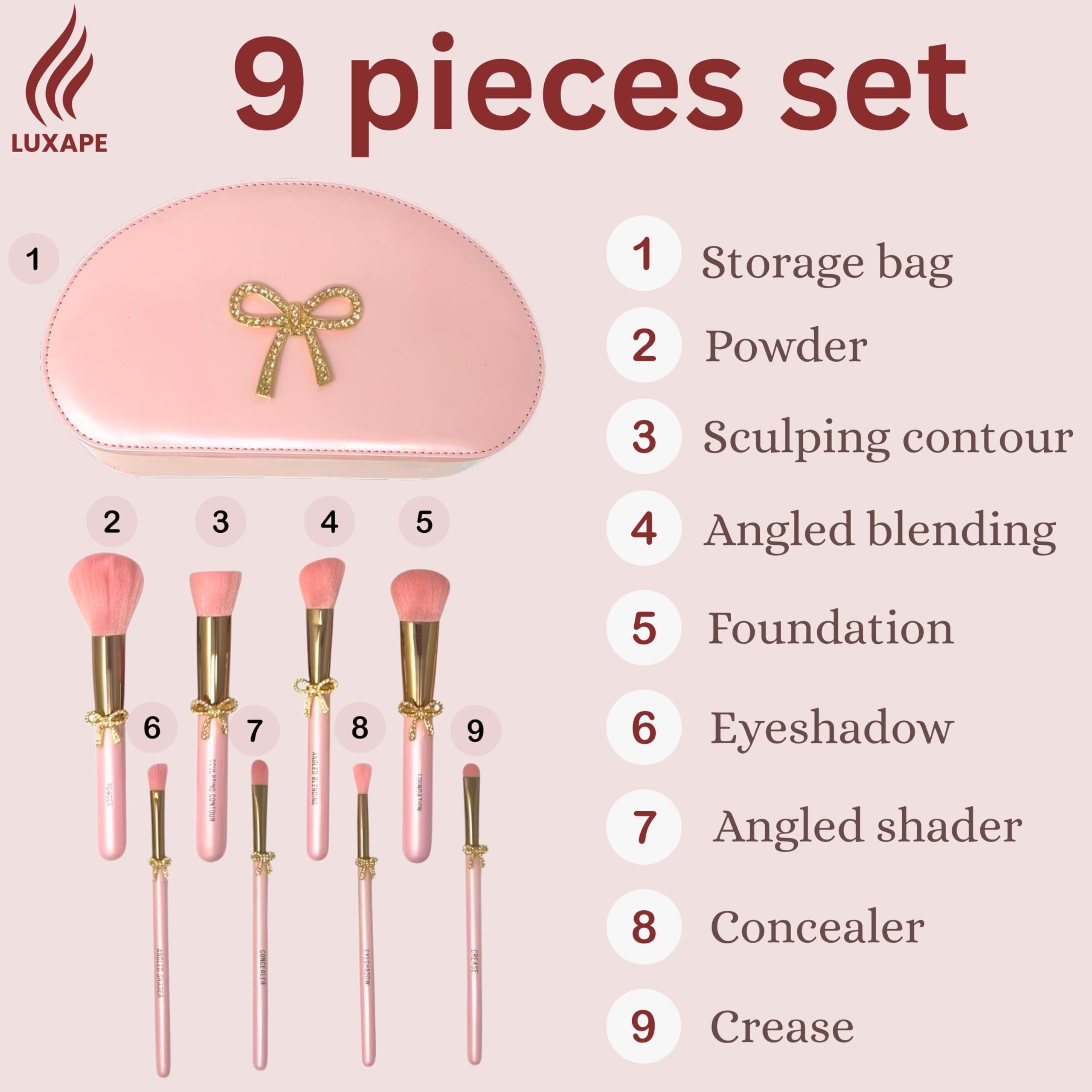 Luxape Bow Lip/Detail Brush for precise lip lines