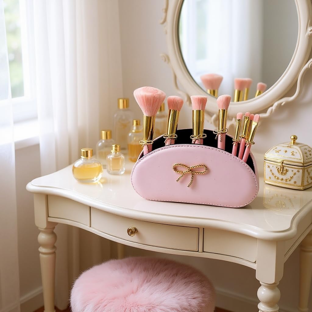 Luxape Bow Makeup Brush Set powder and blush brushes for even application