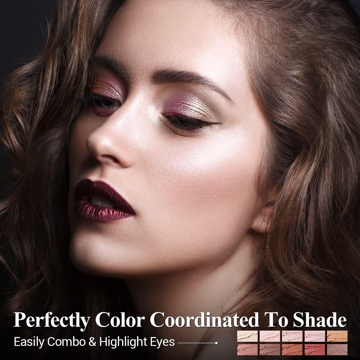 LUXAZA Eyeshadow Stick built-in blending brush helps soften edges.