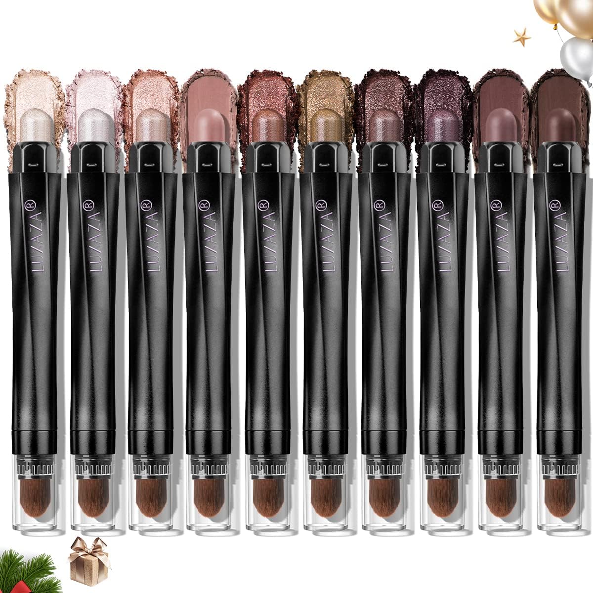 LUXAZA eyeshadow stick matte-champagne swatch for natural daytime look