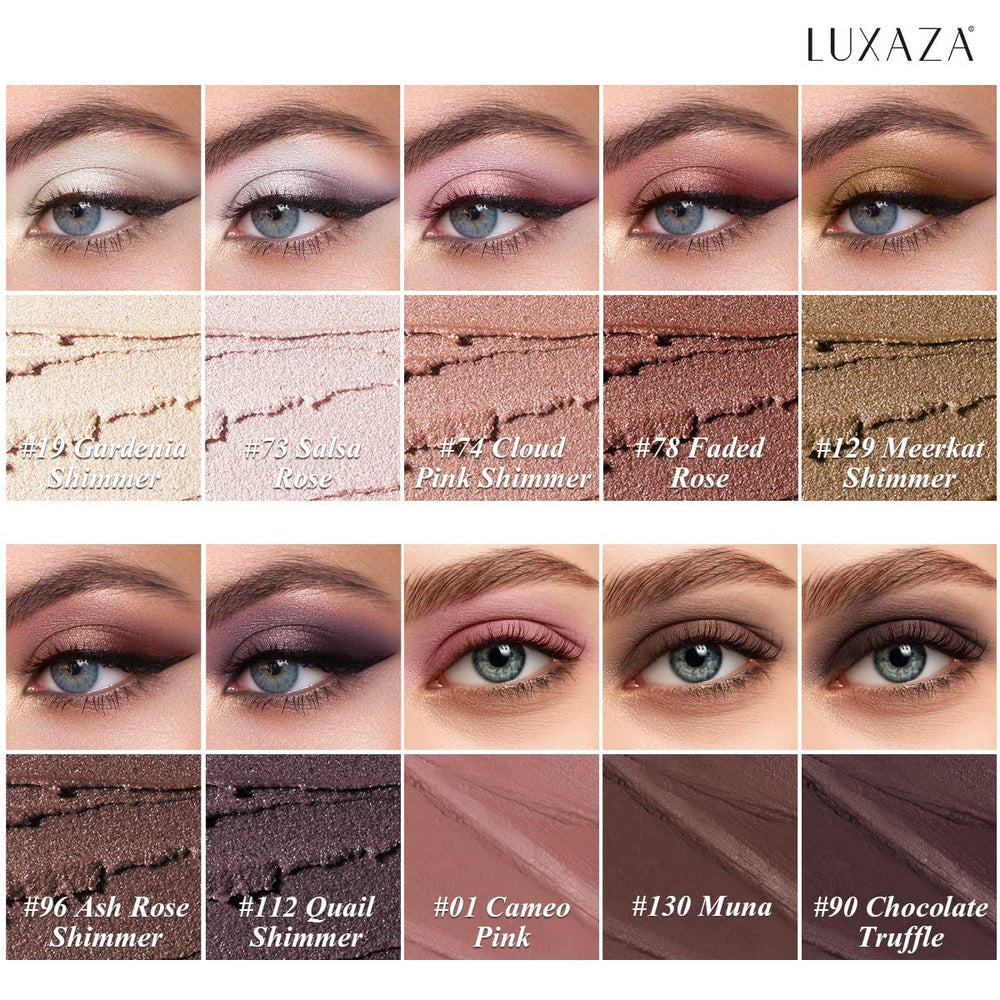 LUXAZA eyeshadow-stick neutral-brown palette swatch for versatile shading