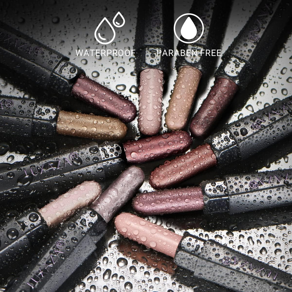 LUXAZA Eyeshadow Stick rich color range offers versatile looks.