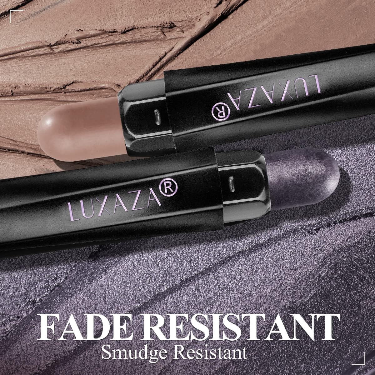 Luxaza Eyeshadow Stick Set grayish purple swatch for smoky dimension