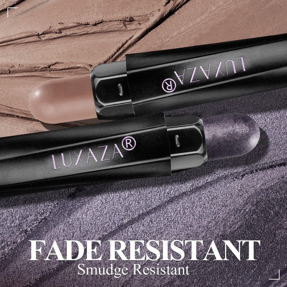 Luxaza Eyeshadow Stick Set grayish purple swatch for smoky dimension