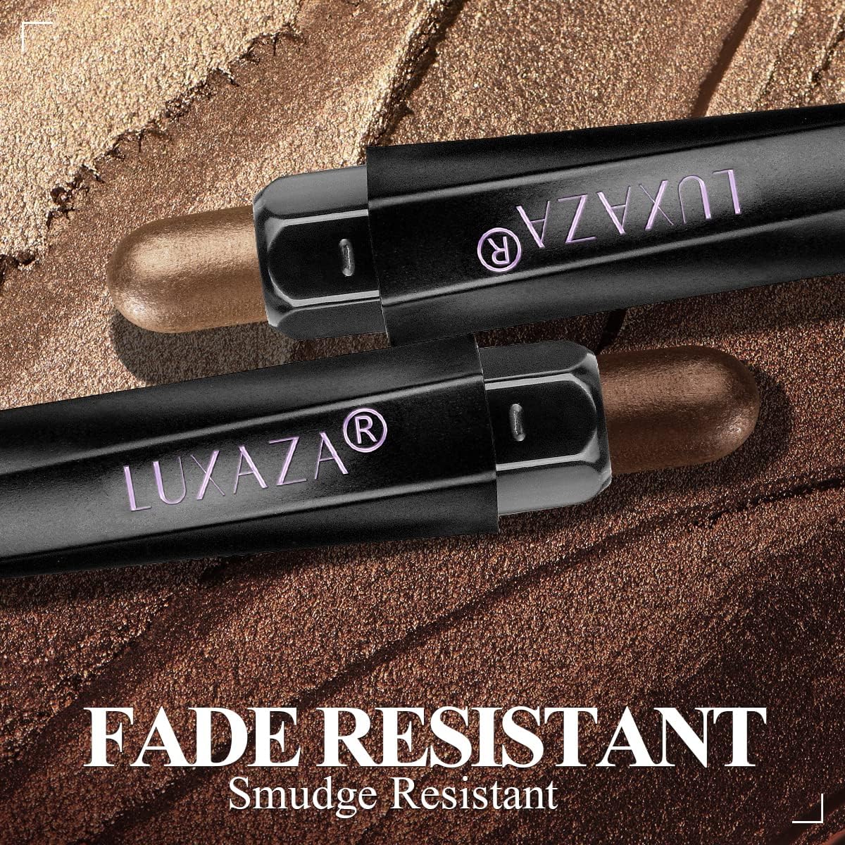 LUXAZA eyeshadow stick set auburn swatch for smoky or daytime looks