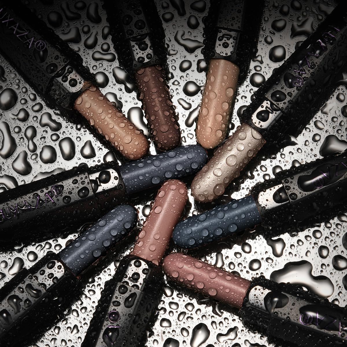 LUXAZA PRO 6pc set in makeup bag ready for neutrals