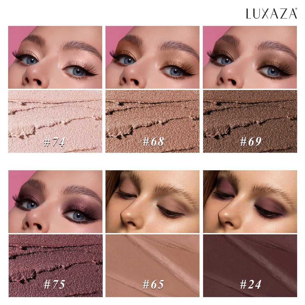 LUXAZA PRO brown metallic shimmer cream shadow with rich pigment for definition