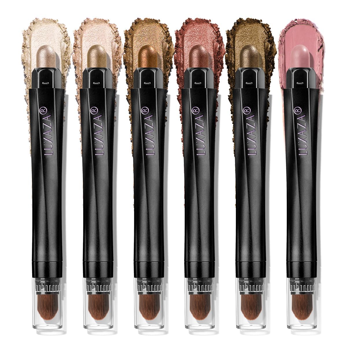 LUXAZA PRO Brown Neutral Eyeshadow Set packaging for on-the-go neutrals.