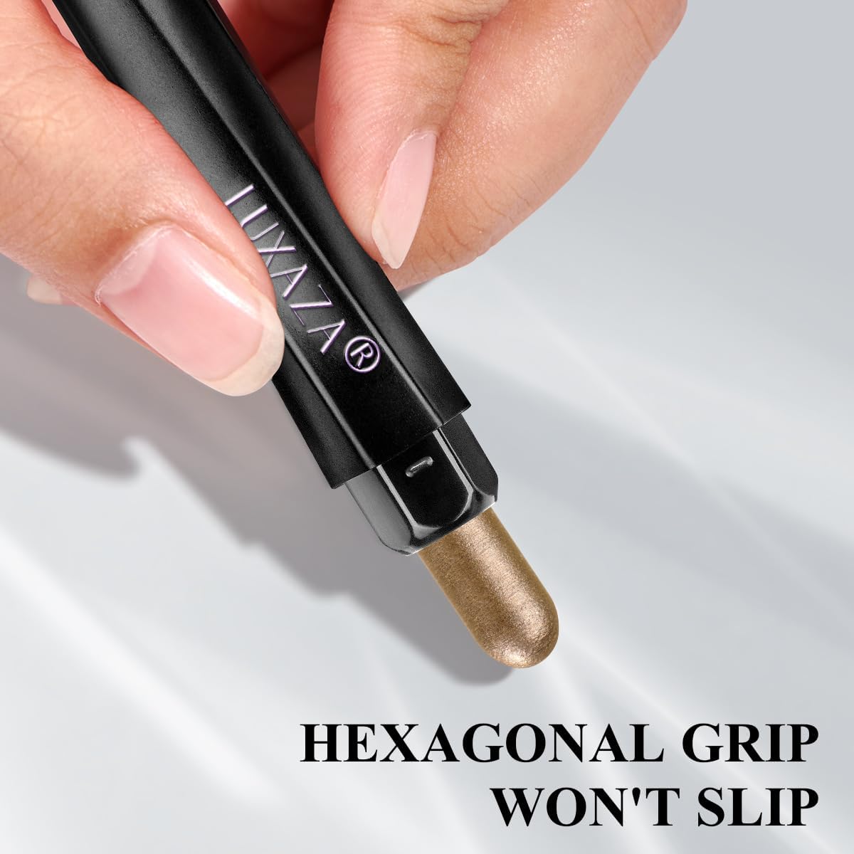 LUXAZA PRO Brown Neutral Eyeshadow Stick soft cream texture glides smoothly.