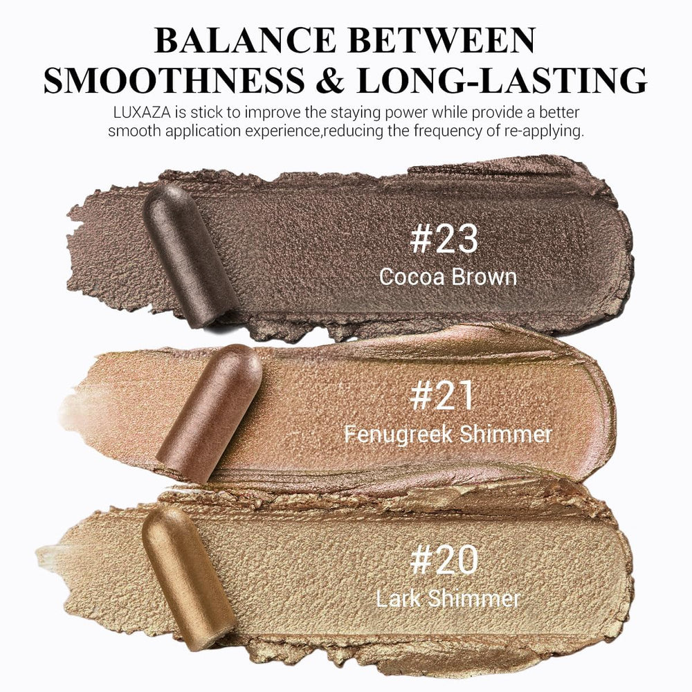 LUXAZA PRO cream-eyed pencil swatch showing silky, smudge-free shading.