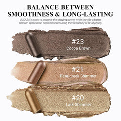 LUXAZA PRO cream-eyed pencil swatch showing silky, smudge-free shading.