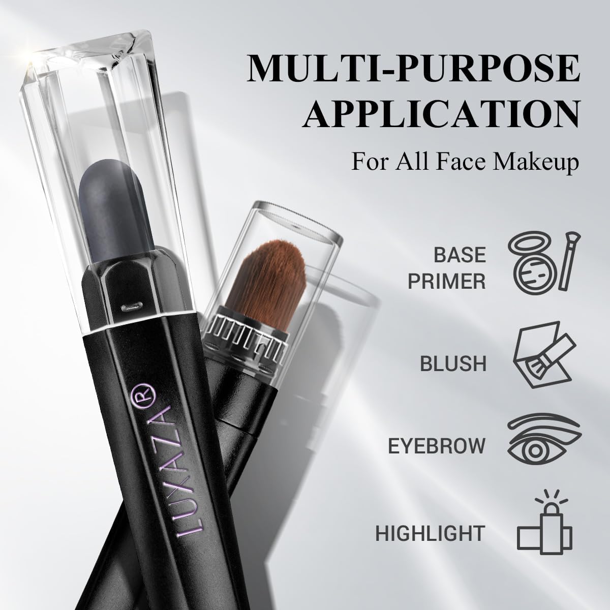 LUXAZA PRO hexagonal tube enables precise eye makeup application