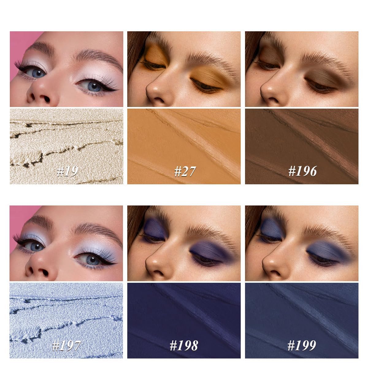 Luxaza Pro Jeans Blue texture close-up reveals creamy blendability and smooth application