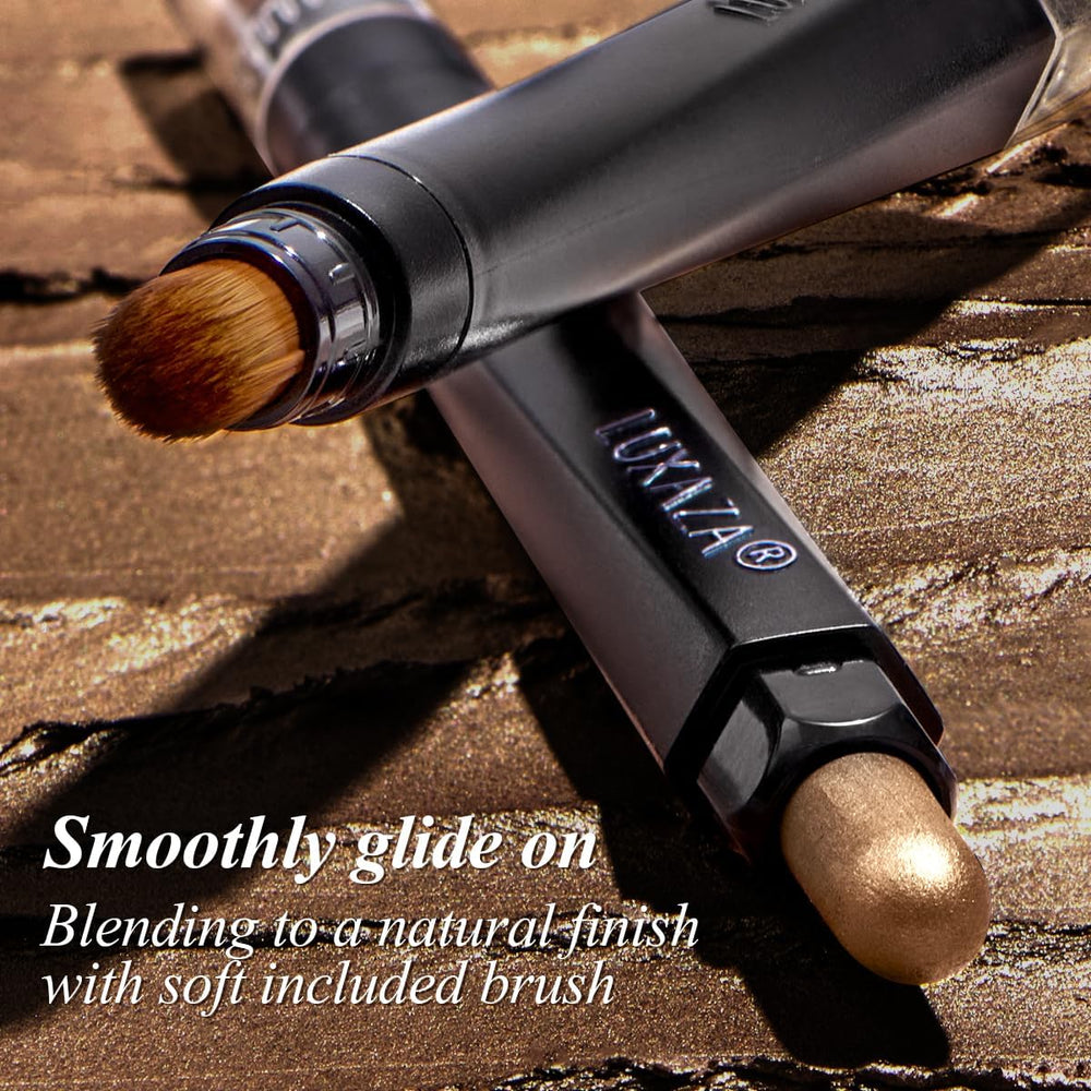LUXAZA PRO neutral brown eyeshadow stick coordinated color palette for easy pairings.