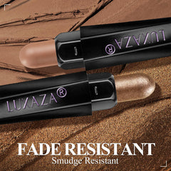 LUXAZA PRO neutral brown eyeshadow stick metallic shimmer for bold eye definition.