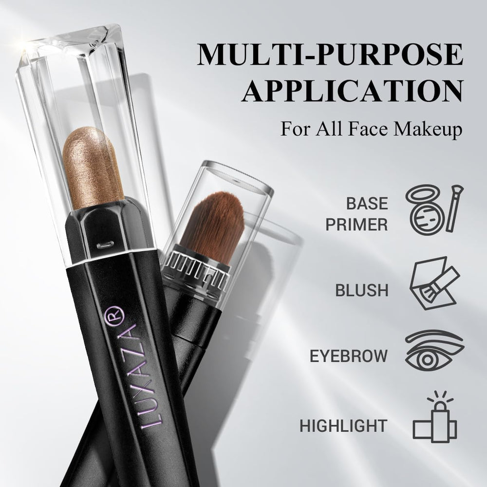 LUXAZA PRO neutral brown eyeshadow stick precise application with comfortable grip.